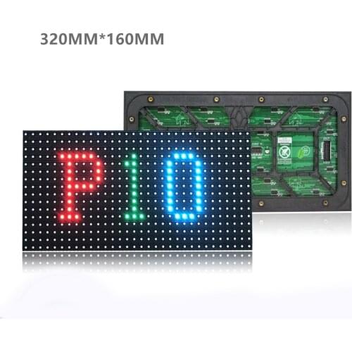 High brightOutdoor Video Wall Advertising Sign Board SMD3535 32*16 LED Display Screen Panel Module P10 RGB 1000mm LED Matrix