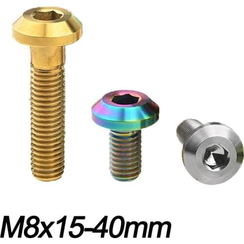 Xingxi Titanium Allen Key Button Head Bolt M8x15 20 25 30 35 40mm Ti Screw for Bicycle Cycling Motorcycle Brake