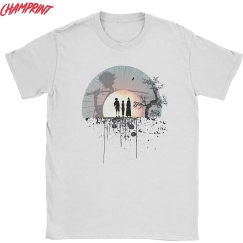 Funny Samurai Champloo Splatter T-Shirt for Men Round Neck Pure Cotton T Shirt Anime Short Sleeve Tee Shirt Plus Size Tops