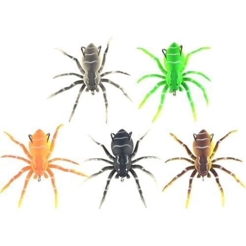 1PC Spider Soft Bait 8cm Silicone Bait Pesca Fishing Lure Treble Hooks Sea Artificial Soft Bait Pike Carp Bass Bait Fishing Gear