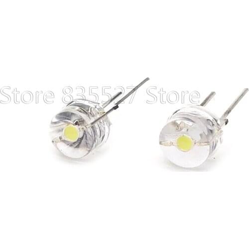 1000PCS/LOT 8MM F8 white straw hat 53-58LM super bright power 0.5W LED light emitting diode (leds) for DIY lights lamp bead
