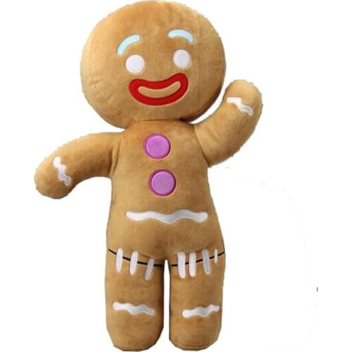 2017 Large Size 45 CM Shrek Gingerbread Man Bigheadz Stuffed Plush Toys Cartoon Soft Dolls Children Gift