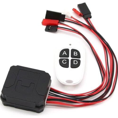 4-Channel Wireless Electric Winch Remote Controller Light Group Switch With Range 20m For RC 1:10 TRX-4 SCX10 D90 Parts 6-7.2V