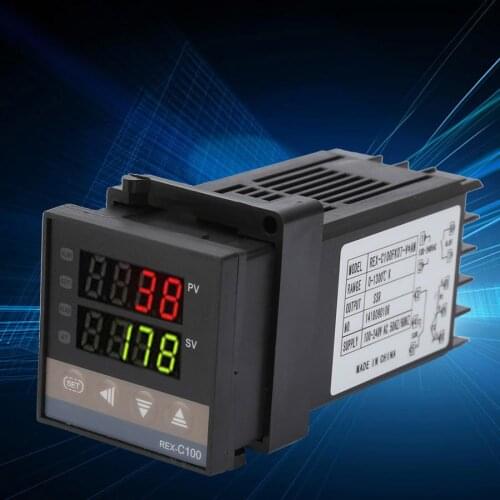 REX-C100 Digital LED PID Temperature Controller Thermostat AC 110V-240V 0-1300 Celsius Alarm SSR Output Relay