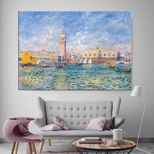 Pierre-Auguste Renoir Art Wall “The Doges' Plalace” Oli Painting Pictures Living Room Poster Print Canvas Paintings Home Decor