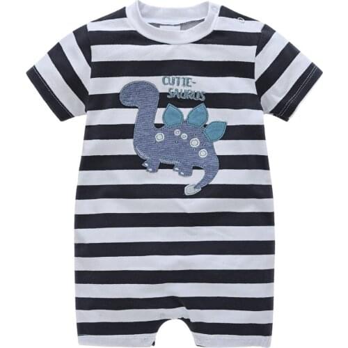 Kavkas Boy Baby Short Sleeve Rompers 100% Cotton Summer Soft Newborn Jumpsuit ropa bebe Cartoon Print One Piece Clothing