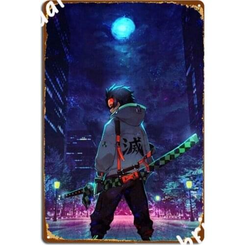 Sword Anime Metal Sign Cinema Living Room Kitchen Wall Decor Decoration Tin sign Poster