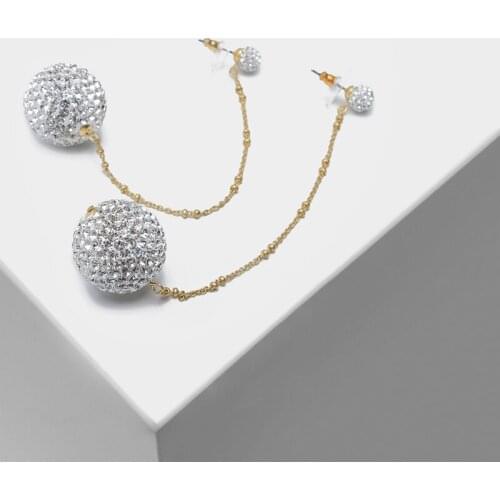 Amorita boutique Shiny ball design fashion long drop earrings