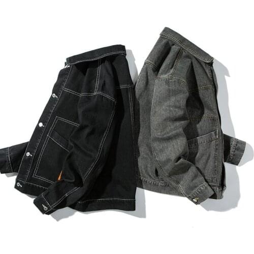 Streetwear Men Jackets And Coats Denim Cargo Jacket 2021 Fashion Mens Outwear Male Plus Size Overcoats Hip Hop Jacekts 7XL