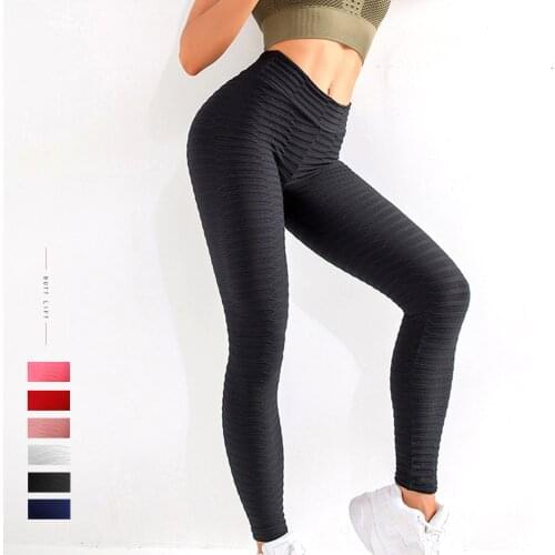 New Jacquard Tights Yoga Pants Women Leggings For Fitness Breathable High-Waist Long Pants Women Push Hip Women Gym Clothing