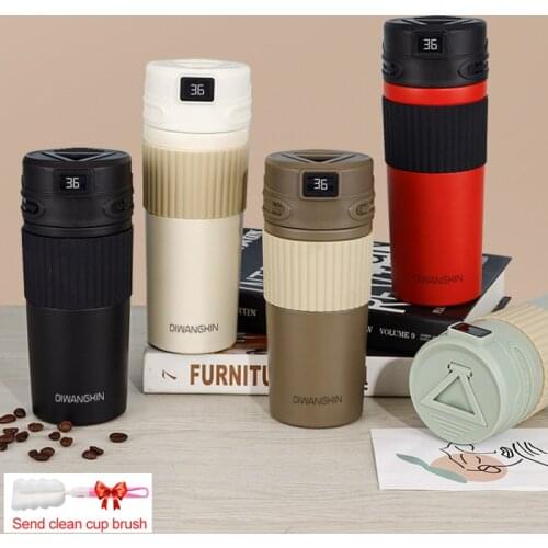 New 304 Stainless Steel Intelligent Thermos Cup Temperature Display Coffee Cup Water Bottle Christmas Gifts Portable Cup
