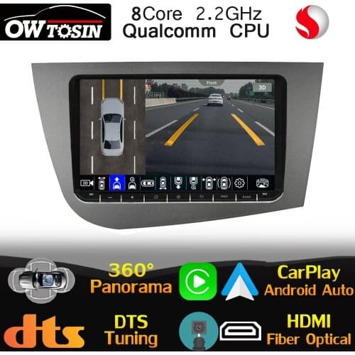 Qualcomm CPU Android Car Media For Seat Leon 2 2005-2012 360 Camera Radio GPS CarPlay Auto Head Unit DTS HIFI DSP Stereo WiFi