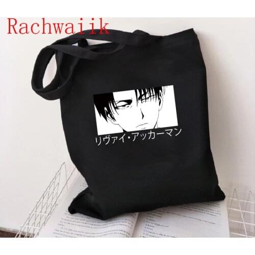 Attack on titan Shopping Bag Graphic Tote Harajuku shingeki No Kyojin Shopper Bag Women Canvas Shoulder Bag Eco Large-capacity