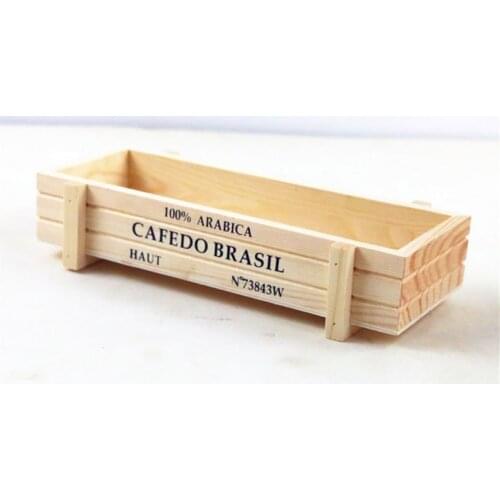 Vintage Wood Garden Flower Planter Succulent Pot Rectangle Trough Box Plant Bed GXMA