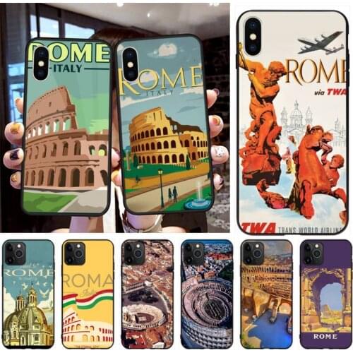 Vintage Colosseum Rome Italy Phone Case for iPhone 11 pro XS MAX 8 7 6 6S Plus X 5S SE 2020 XR case