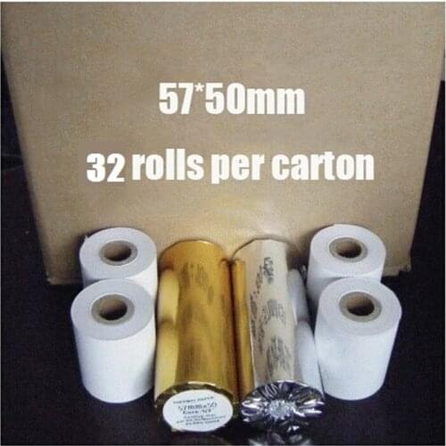 High quality 57mm thermal machine printing pos printer paper rolls 57*50 cash register paper for pos 58mm receipt printer