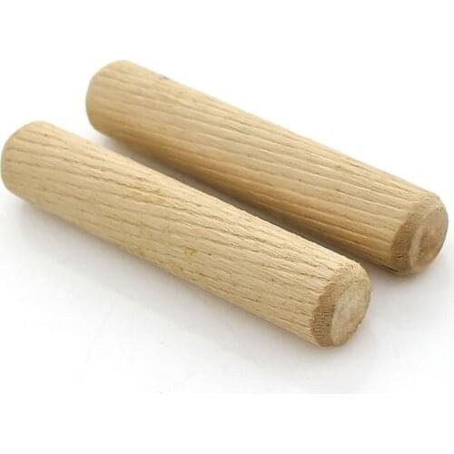 High-quality Dutch Wooden Stick Home Connector Round Wooden Plug Twill Wooden Pin Furniture Connector M6M8M10M12 50pcs