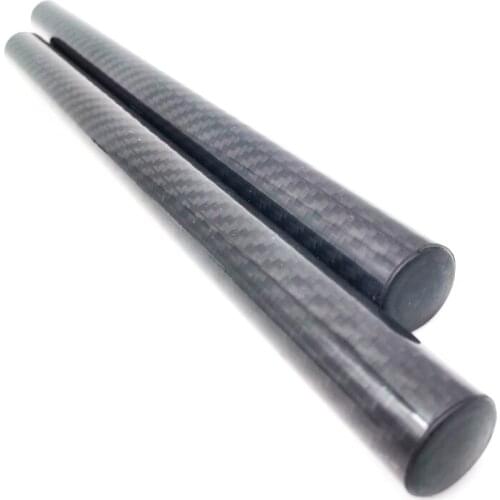 1 Pair 29.5cmx2.2cm Glossy Carbon Fiber Motorcycle 7/8" Clip On Handlebars Replacement Grips Tube