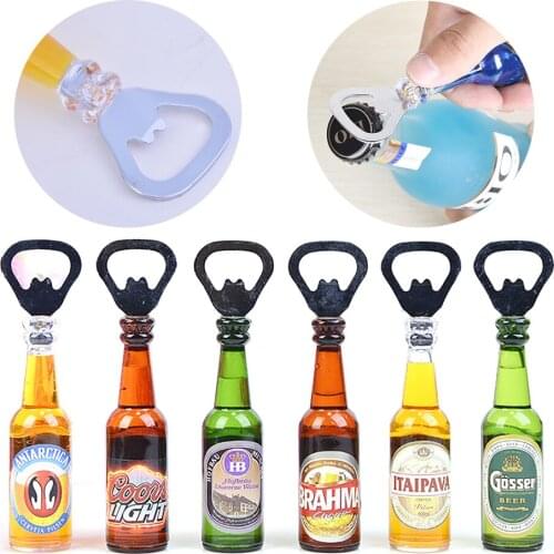 1pc Magnet Bottle Openers Acrylic Bottle Beer Shape Cap Remover Fridge Decor Party Drinking Kitchen Gadget Bar Tool Accoessories
