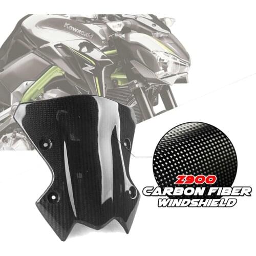 100% Carbon fiber For Kawasaki Z900 2021 Motorcycle Windscreen Windshield Covers Screen S1000RR middle head Fairing Cowling
