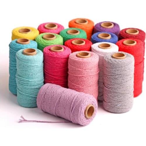 2mm colored cotton rope,Multi-color cotton thread,Small roll fine packing,100% cotton