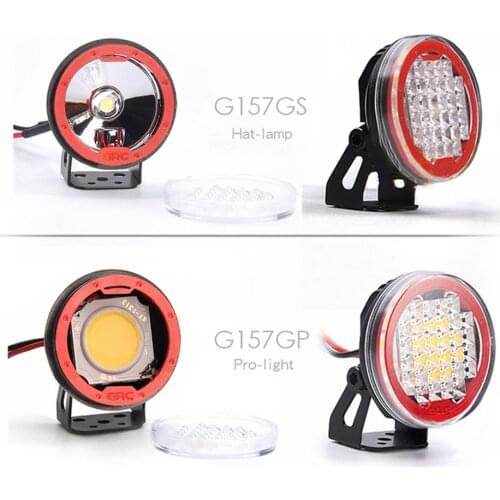 22mm Waterproof Round Spotlight Pro Strong Light LED/Straw Hat Headlights for GRC 1/10 Simulation Climbing Car