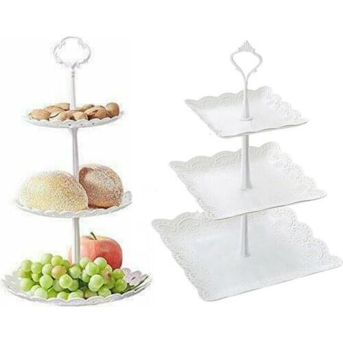 3 Tier Cake Stand Dessert Cup Cake Bracket Wedding Plates Party Tableware Tool