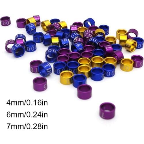 50 Pcs Mix Color Bird Foot Ring Bands Clip on Leg Rings for Pigeon Dove Chicks Bantam Quail Lovebirds Finch Small Poultry