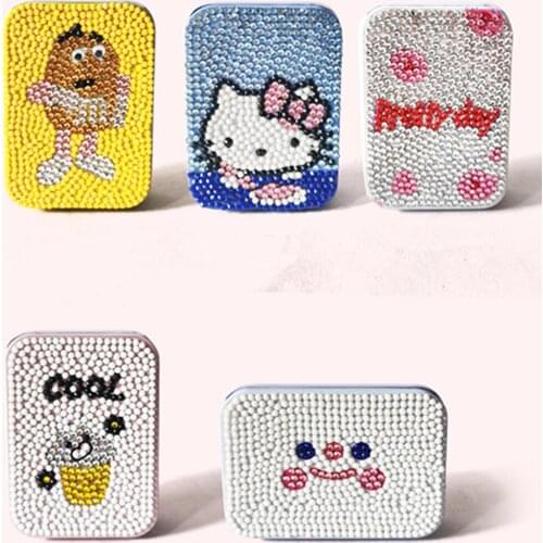 DIY Full Drill Diamond Painting Candy box Cartoon Handmade Art 5D Diamond Embroidery Mini Square Storage Box For Kid Gift