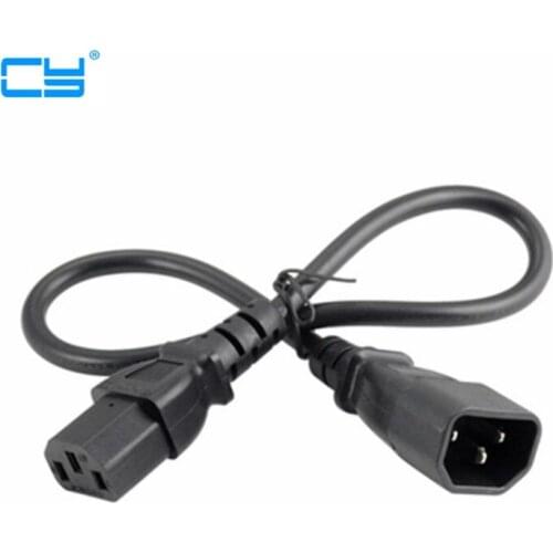 IEC 320 3-Pin C14 Male To C13 Female Main Power Extension Cord Lead Cable 1.8/3M