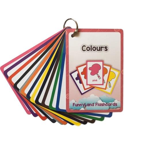 Montessori Colors English Animal Flash Card Pocket Cards Learning Educational Toys English Word Picture Match Game Baby Gift