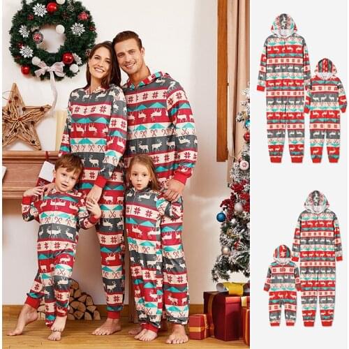 Mother Daughter Sleepwear Matching Family Outfits Christmas Pajamas Baby Romper Mommy and Me Clothes Xmas Nightwear Clothing