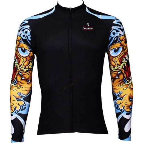 Cool dog arm classic mountain bike jerseys for winter long sleeved bike riding jerseys unique for mens