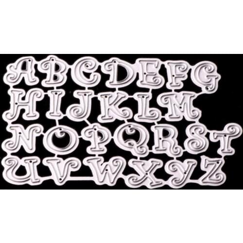 A To Z Alphabet Halloween Metal Cutting Dies Stencil Scrapbooking Paper Card Embossing Craft