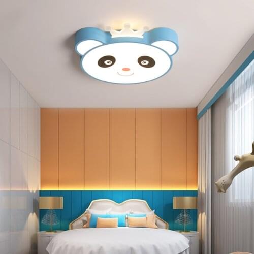 Nordic panda home decoration salon bedroom decor smart led lamp lights for room dimmable ceiling light lamparas indoor lighting