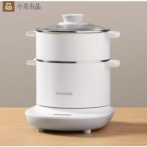 New Youpin Ocooker Multipurpose Electric Pressure Cooker Hot Pot 2L 7 Levels Adjustable Timing 304 Stainless Steel Double Safety