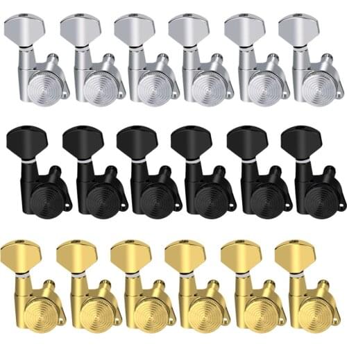 6pcs/Set 6R Right Locking Machine Heads Tuners Electric Guitar Tuning Keys Gear Ratio 1:19