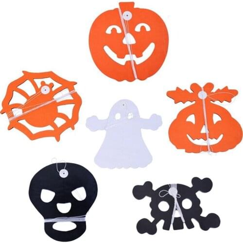 New Mixed Ghost Skull Paper Hanging Pendants Halloween Props Hallowmas Accessories Party Decoration Gift DIY Toys