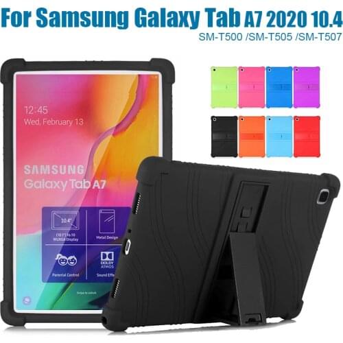 New Case for Samsung Galaxy Tab A7 2020 10.4 inch Case SM-T500 SM-T505 T500 T507 Kids Case Stand Silicone Shockproof Cover