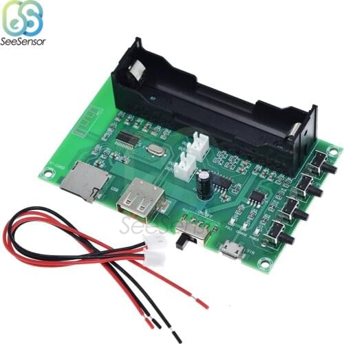 XH-A150 PAM8403 Bluetooth Audio Amplifier Board Dual Channel 5W*2 Lithium Battery Singing Machine USB TF-Card Mini Speaker DIY
