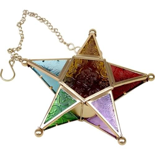 33cm Iron Chain Hanging Candlestick Candle Holder Lantern Home Wedding Xmas Decor