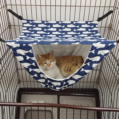 Cat Hanging Hammock Cage House With Adjustable Straps And Metal Hook Hanging Bed For Cat Ferret Puppy Rabbit Small Pet 2022