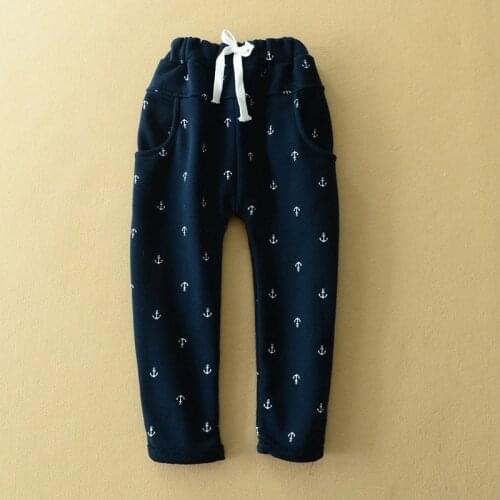 2020 Hot selling size100~130 kids child clothes children pants for baby boys trousers girls harem pants blue grey