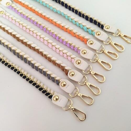 Fashion Colorful Bag Strap Narrow Shoulder Strap Replacement Weave Handbag Handles Braided Handle Bag Belts Small Bag Accessory