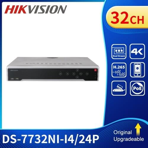 In stock Hik NVR 32ch 24 POE Ports 4 SATA DS-7732NI-I4/24P Network Video Recorder for IP Camera