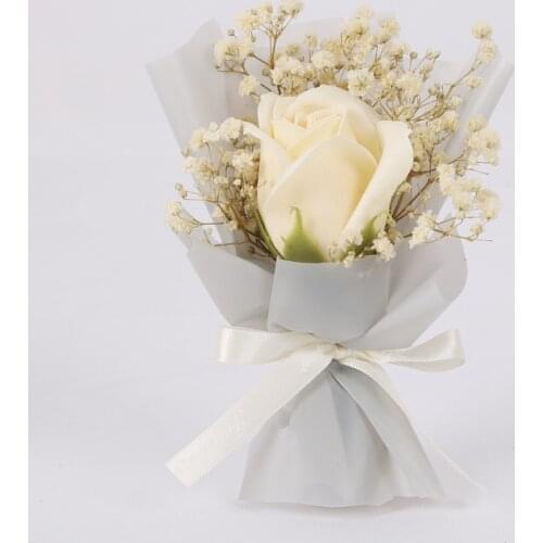 Eternal Flower Soap Bouquet of Dried Flowers Valentines Day Gift Shooting Props Home Decoration Soap and Dried Flower Bouquet