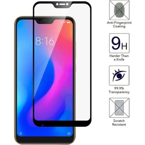 Protective Glass On For Xiaomi mi a2 lite light a1 6x 5x redmi 6 pro Screen Protector Full Cover Tempered Glass on mia 2 2lite