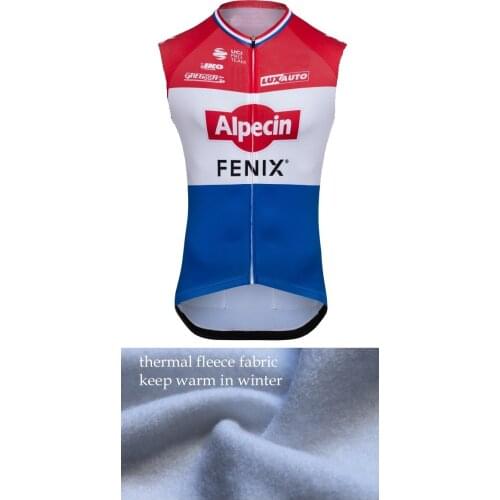 WINTER FLEECE THERMAL 2021 ALPECIN FENIX TEAM NL CHAMPION ONLY SLEEVLESS VEST CYCLING JERSEY WEAR ROPA CICLISMO SIZE XS-4XL