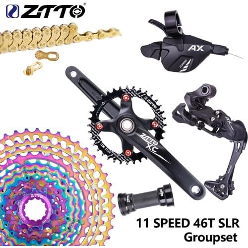 ZTTO MTB Bike 11speed 46T Groupset Shifter Derailleur 11s 46T 11S Chain chainring crankset Ultralight 11v sprocket Mountain Bike
