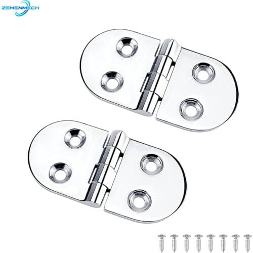 2X Boat Accessories 38*75mmHeavy Duty Boat Hinge Door Strap Butt Hinge Marine Grade Boat Caravan RV Deck Cabinet Drawer Hardware